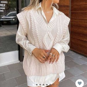 Oversized sweater vest